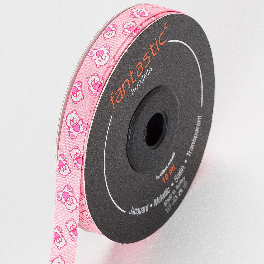 Fantastic Pembe Bebe Ayıcık Baskılı Kurdele - 10681